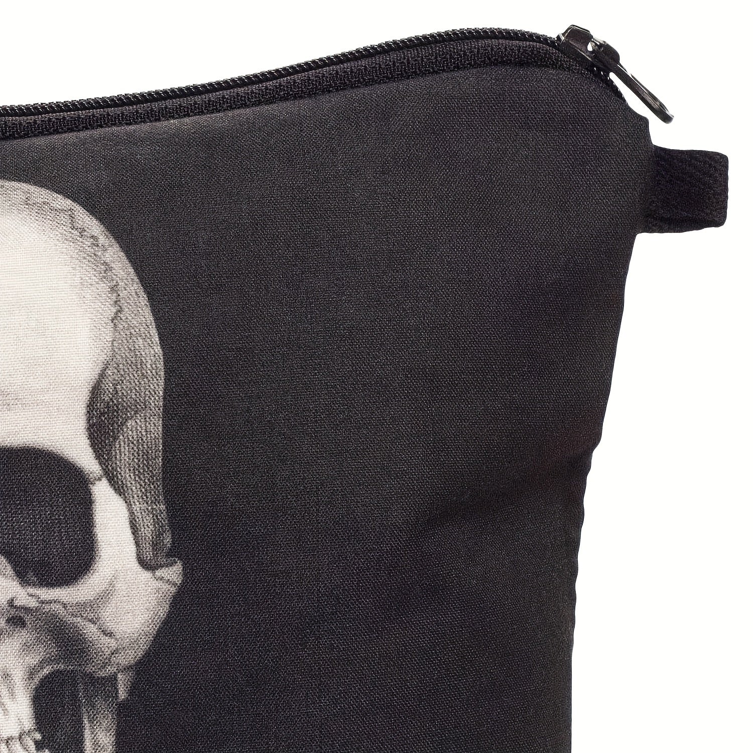 Skull Print Storage Bag Zipper Makeup Pouch Cosmetic Organizer