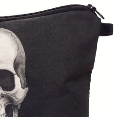Skull Print Storage Bag Zipper Makeup Pouch Cosmetic Organizer