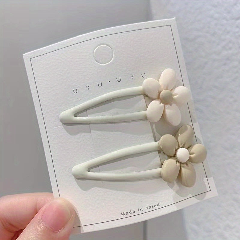 Cute Cartoon Snap Clip Beige Brown Hair Clip for Women Girls