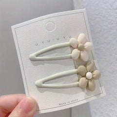 Cute Cartoon Snap Clip Beige Brown Hair Clip for Women Girls