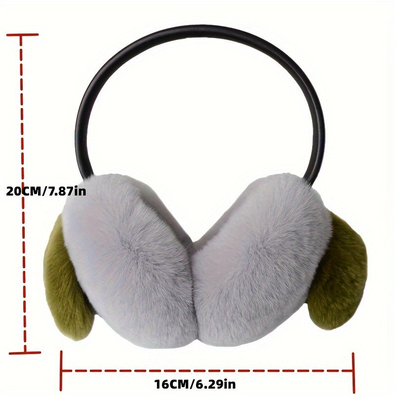 Boho Persimmon Plush Earmuffs Men Winter Ear Covers