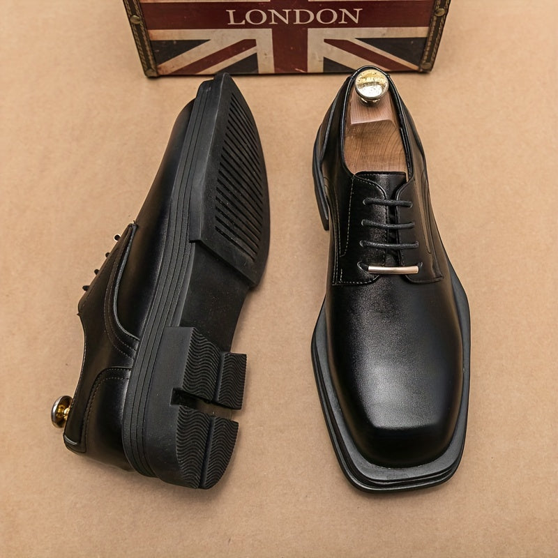 Women's Square Toe Lace Up Loafers Low Top Business Shoes