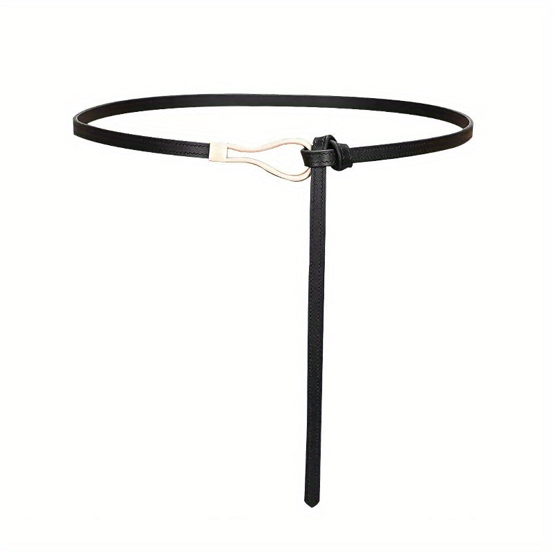 Thin Leather Belt Casual Dress Belt Classic Waistband for Women