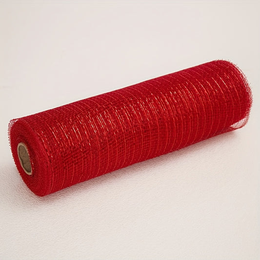9m Golden Silk Mesh Yarn Roll for Garland Making Christmas Wedding Party