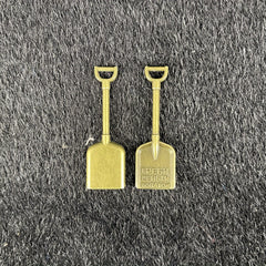 2pcs Metal Shovel Keychain Pendant Retro Bronze DIY Bracelet Accessories