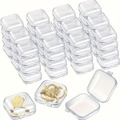 Clear Plastic Storage Box for Jewelry Earrings Necklaces