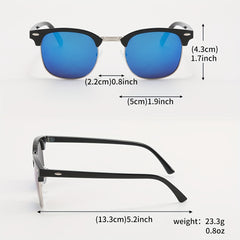 Men's Retro Sunglasses UV Protection Outdoor Beach with Box & Cloth