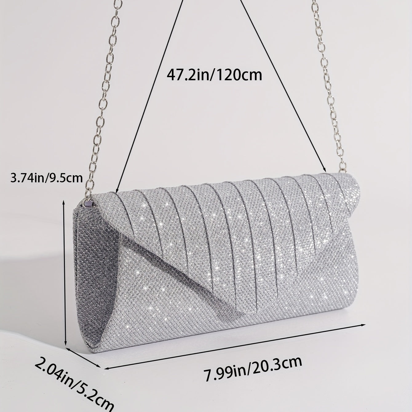 Glitter Shoulder Chain Bag Evening Clutch Wallet
