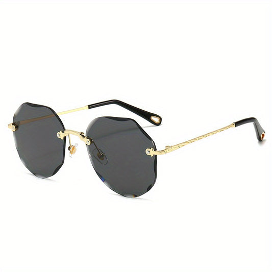 Gradient Polarized Sunglasses UV400 Rimless Beach Party Glasses