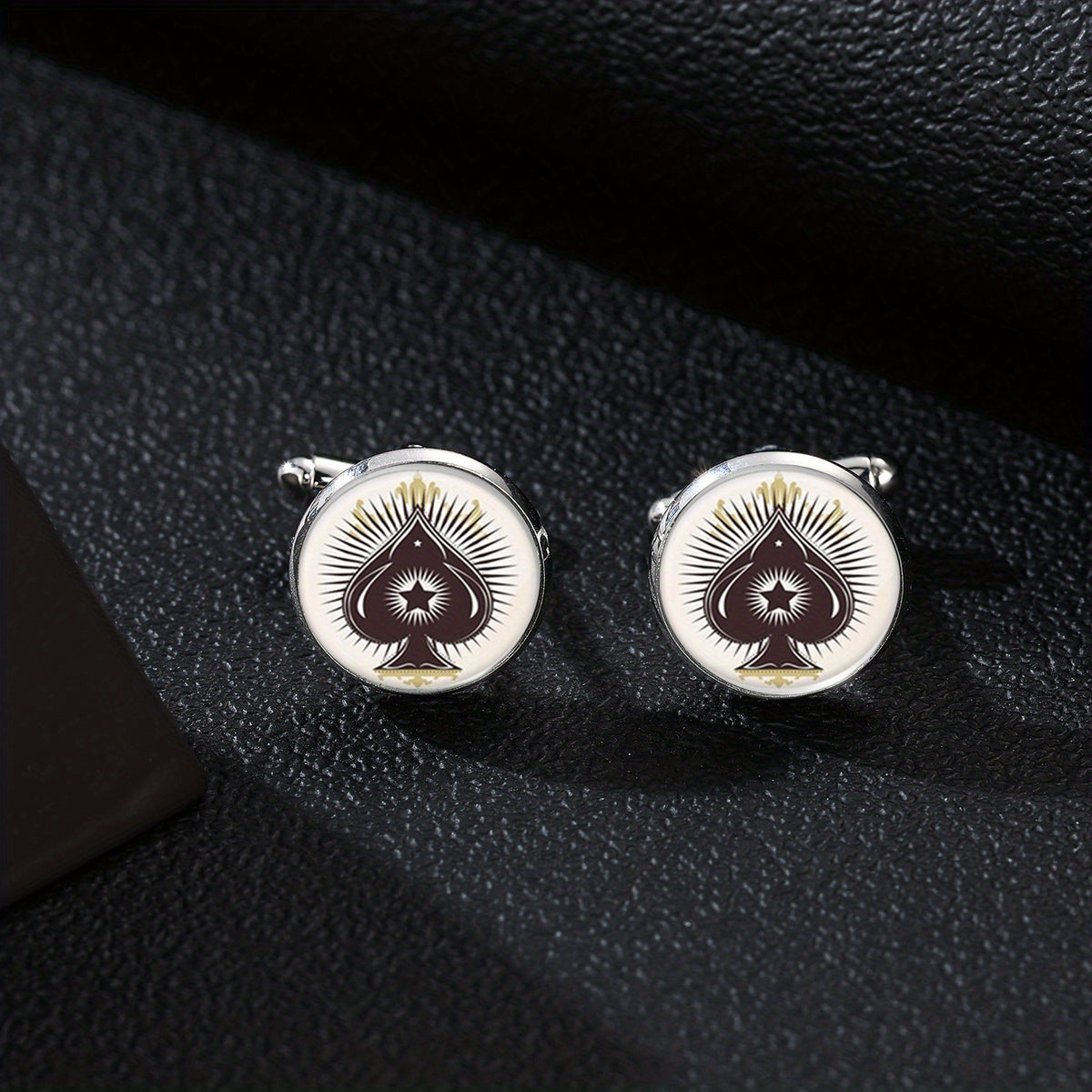 Peach Cufflinks King Card Poker Cufflinks