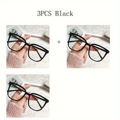 Stylish Large Frame Rectangular Glasses Anti Light Lens