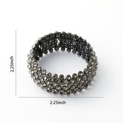 Rhinestone Pearl Hair Tie Elastic Bands Ponytail Holder Headband