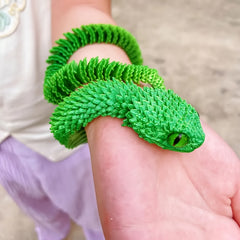Customizable 3D Printed Snake Shaped Sculpture Desk Decor