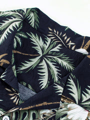 Men's Floral Print Short Sleeve Hawaiian Shirt for Beach Holiday