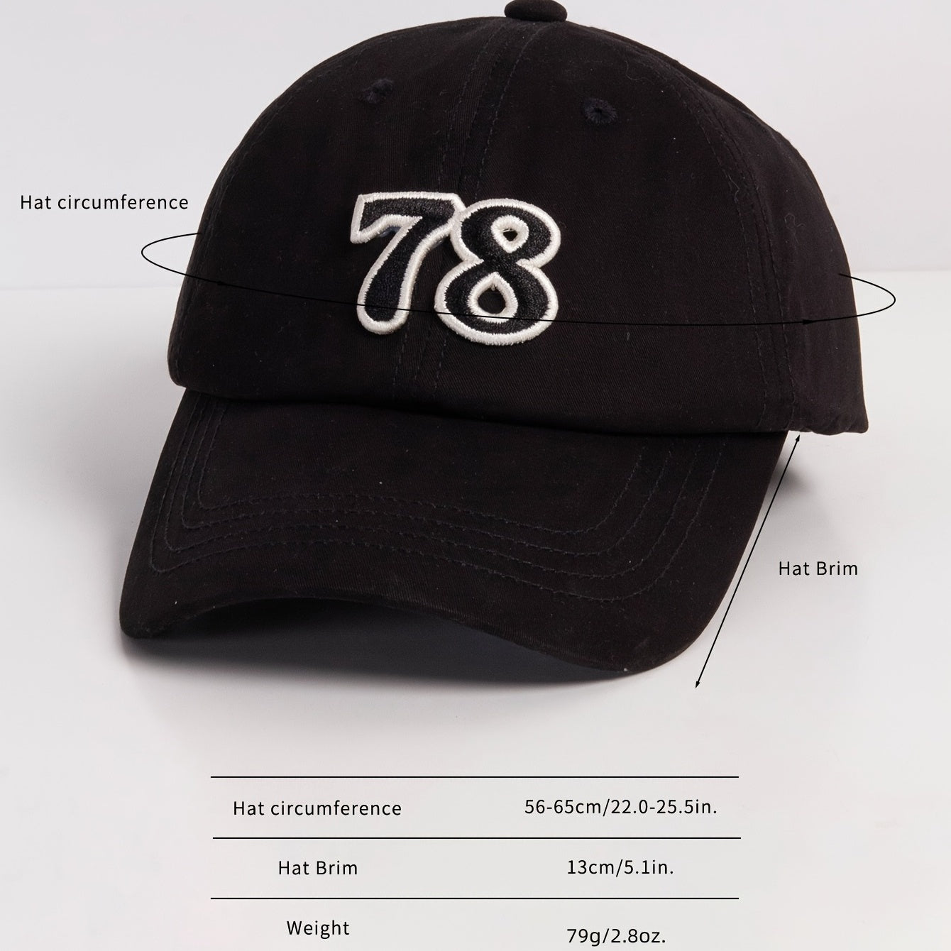 Unisex Number Sports Baseball Cap