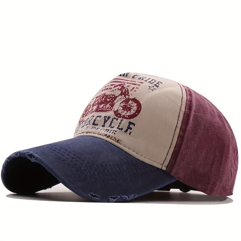 Vintage Motorcycle Graffiti Baseball Cap Snapback Sun Hat