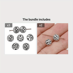 10Pcs Antique Silver Heart Spacer Beads 8mm