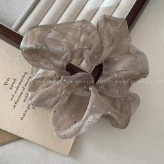 Rhinestone Organza Scrunchies Hair Tie Ponytail Holder Hair Accessories