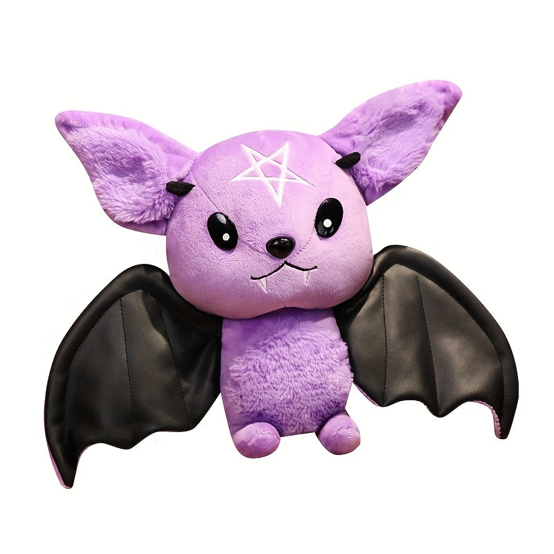 Gothic Rock Plush Bat & Purple Halloween Toy