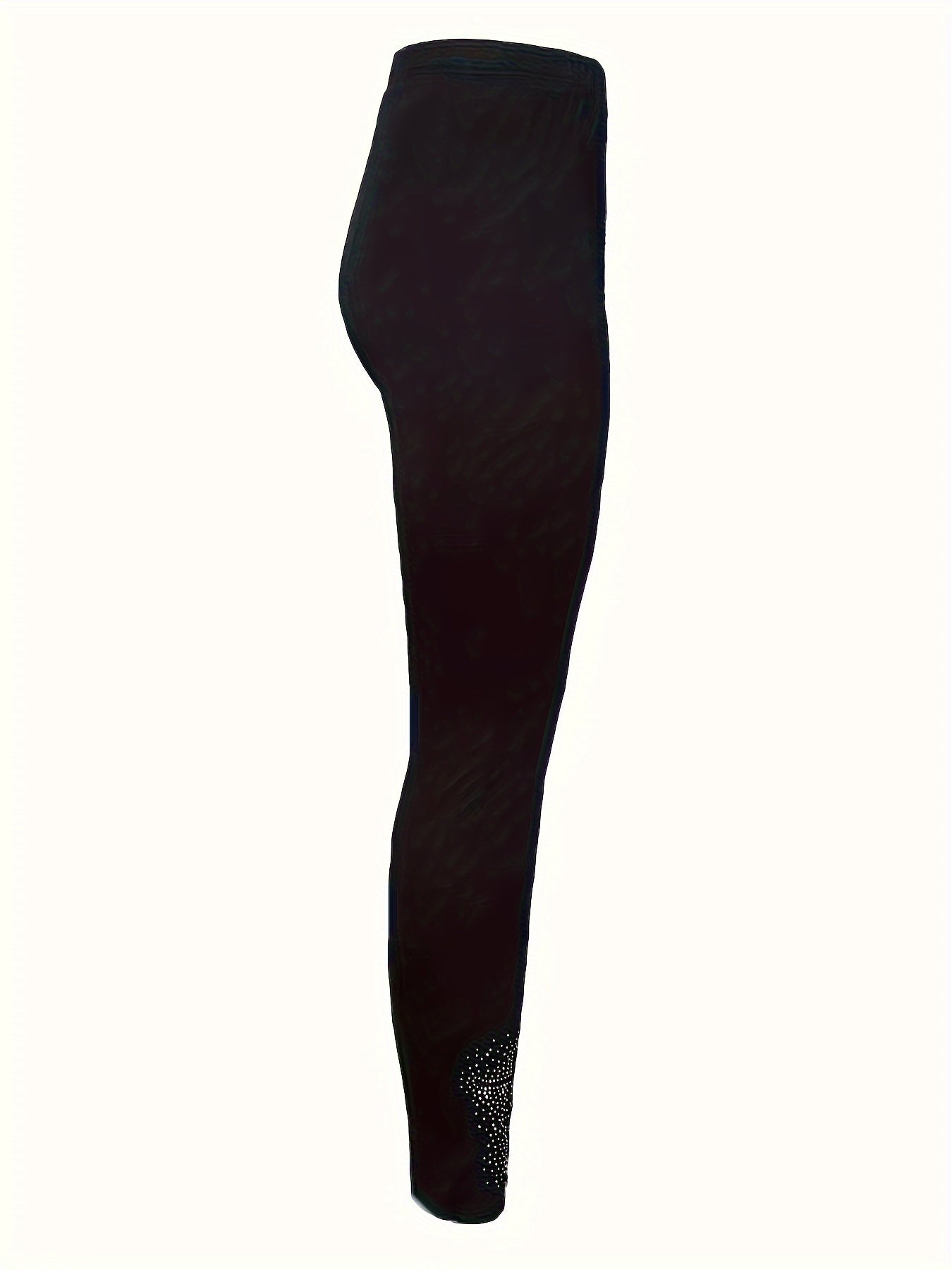  High Rise Rhinestone Letter Skinny Pants