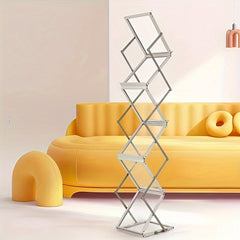 A4 Aluminum Folding Data Rack Catalog Display Office Magazine Exhibition