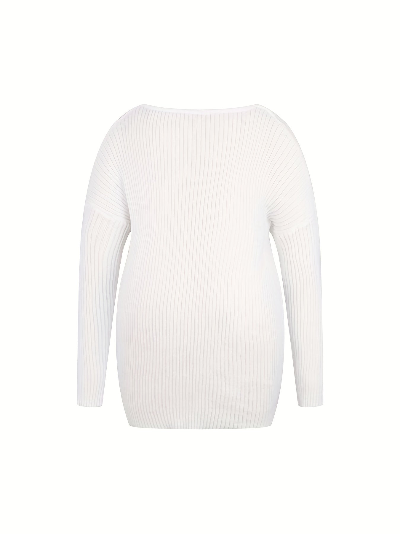  Women's Ribbed Pullover Sweater with Lace Up Drawstring
