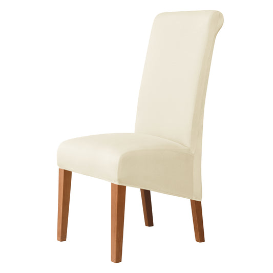 Elastic High Back Dining Chair Slipcover Soft & Smooth Chair Cover