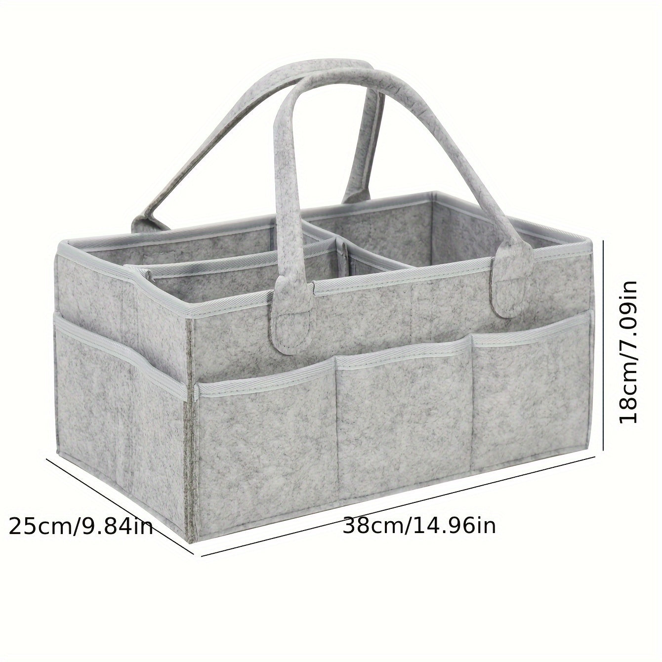 Dark Shade Diaper Storage Basket - Sturdy Organizer for Kids