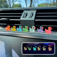 7pcs 10pcs Mini Multicolor Luminous Duckling Car Ornaments