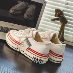 Women's Platform Canvas Lace up Skate Shoes