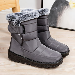 Waterproof Fur Fleece Lined High Top Snow Boots Thermal Winter Keep Warm Boots