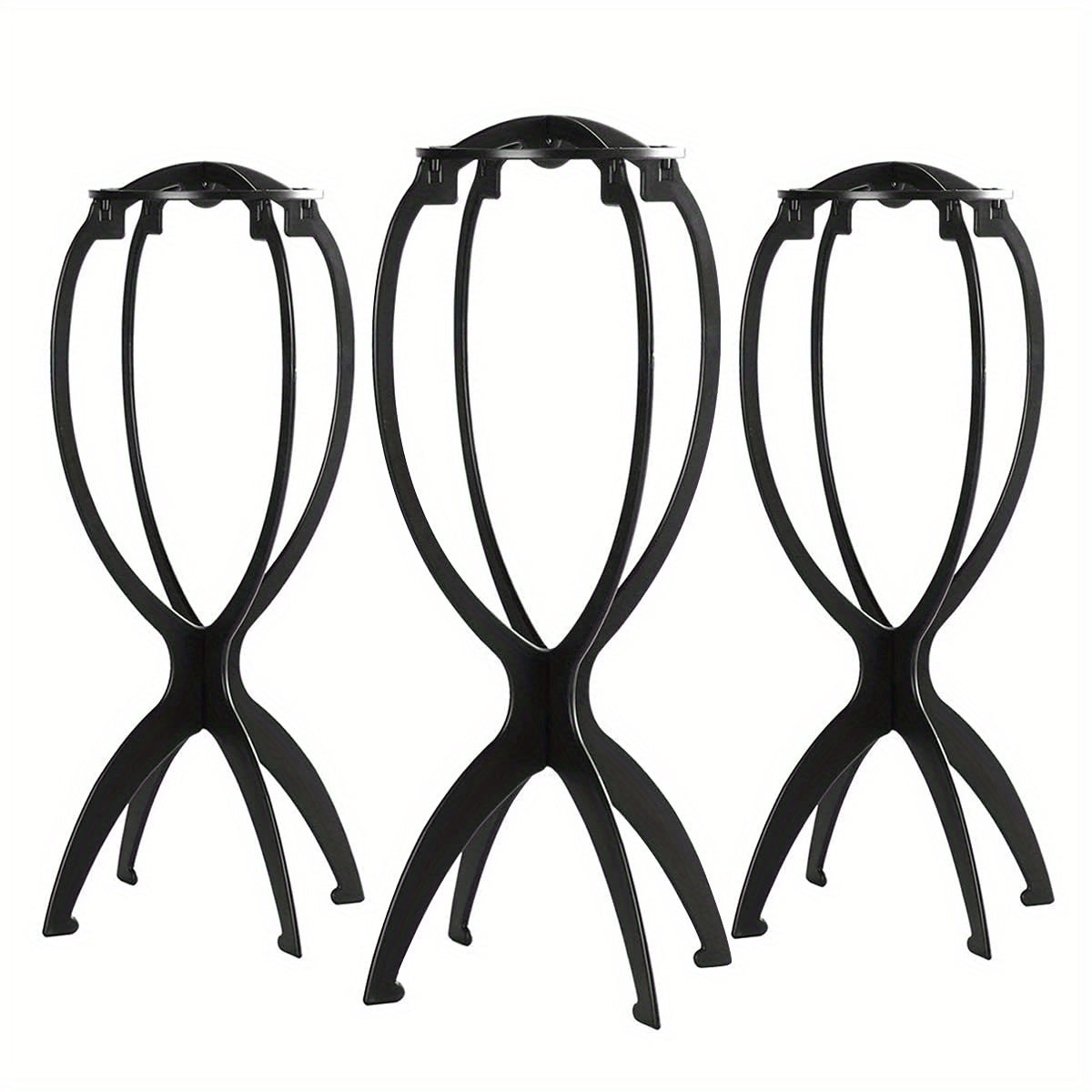 3 Pack Wig Head Stands for Multiple Wigs