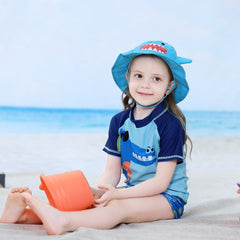 Kids Animal Bucket Hat Wide Brim UV Protection Sun Hat