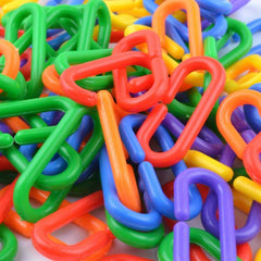 100pcs Bird Plastic C Clips Hooks C Links Chain For Rat Parrot Toy
