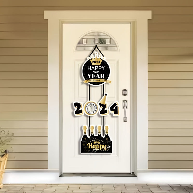 1pc Year Door Hanger Door Hanging Pendants Happy Year Party Decoration