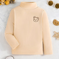 Kid Girls Bear Graphic Crew Neck Sweatshirt Long Sleeve Pullover Tops