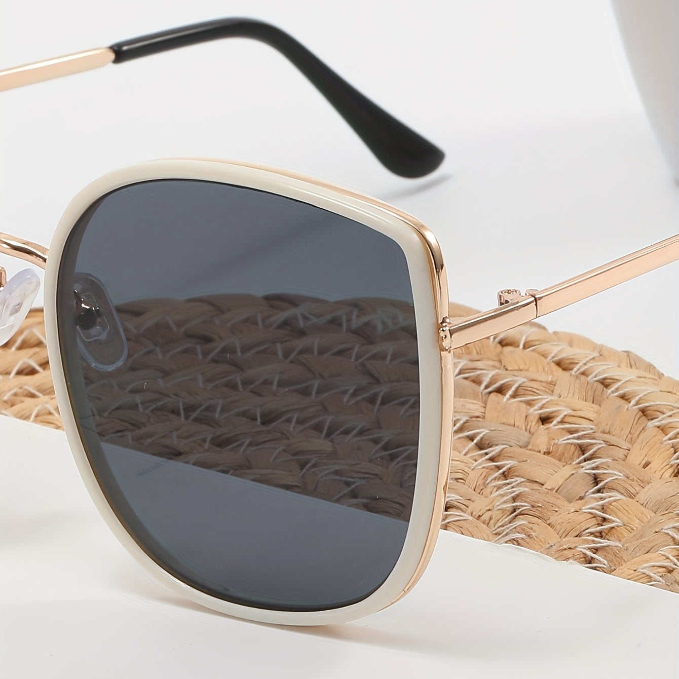 Cat Eye Sunglasses Anti Glare Metal Glasses UV400