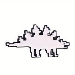 Dino Enamel Pin & Pixels T-Rex Lapel Badges Inspiration Brooches