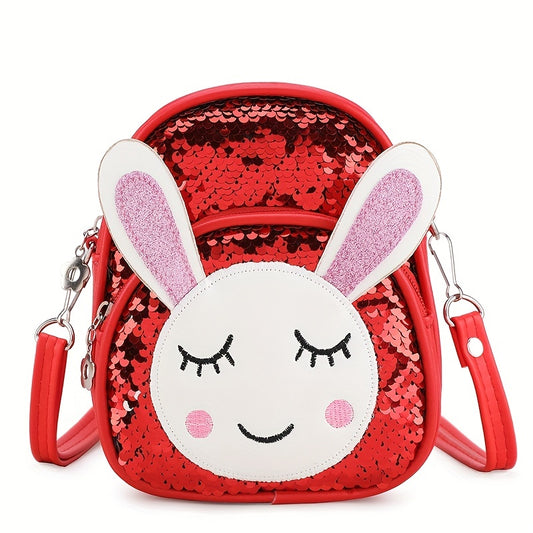 Kids Rabbit Backpack Sequin Shoulder Bag