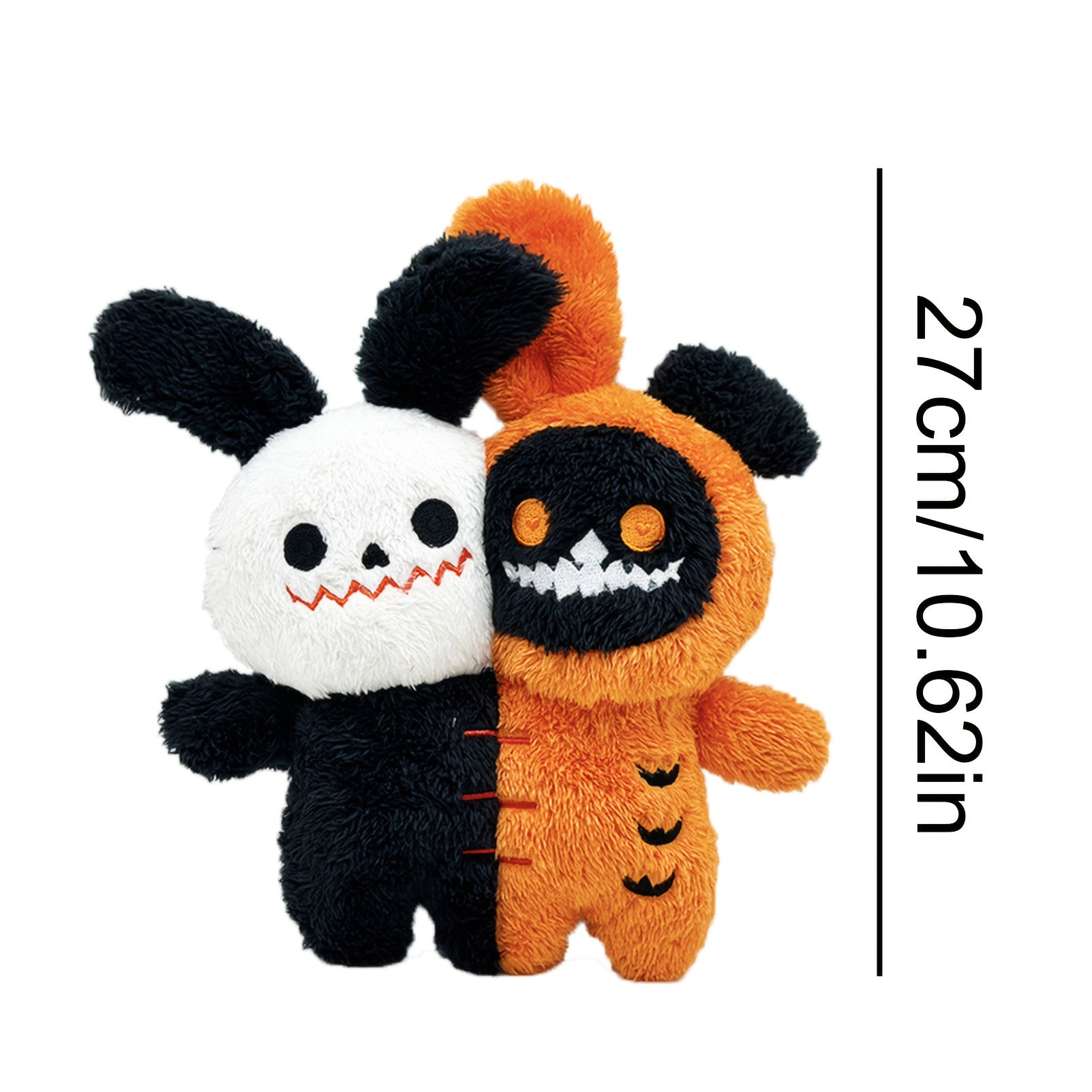 Halloween Plush Double Head Rabbit Skull Doll Bat Horror Plush Toys Figure