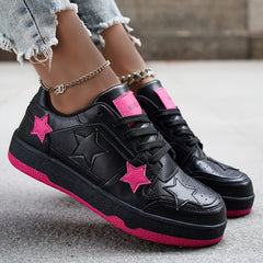 Star Pattern Board Shoes Women's Casual Anti Slip Sport Shoes