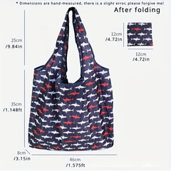 Classic Pattern Foldable Shopping Handbag for Women