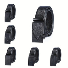 Men's PU Faux Leather Belt with Automatic Buckle