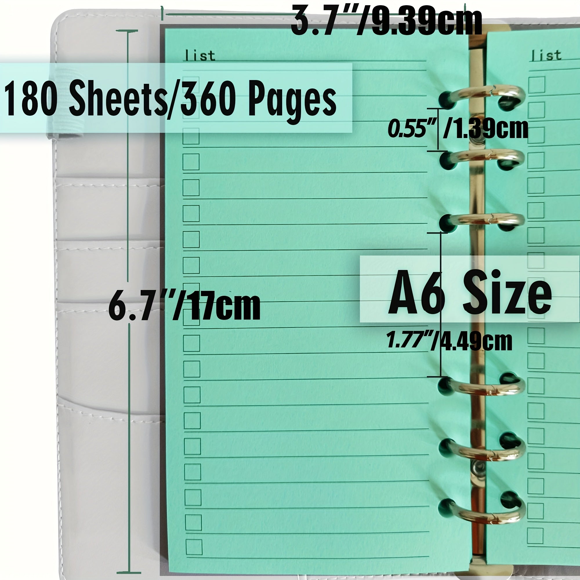 A6 Refill Paper Lined 4 180 Sheets 360 Pages