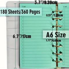 A6 Refill Paper Lined 4 180 Sheets 360 Pages