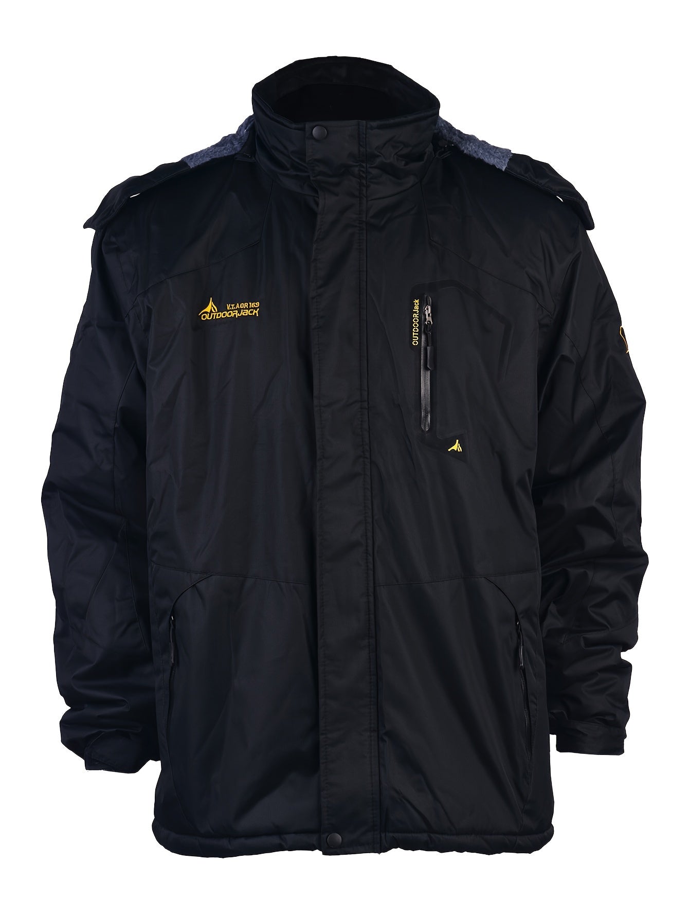 Men's Outdoor Hooded Windbreaker Jacket Waterproof Warm Jacket