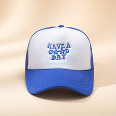 Men's Letter Embroidery Baseball Cap Mesh Breathable