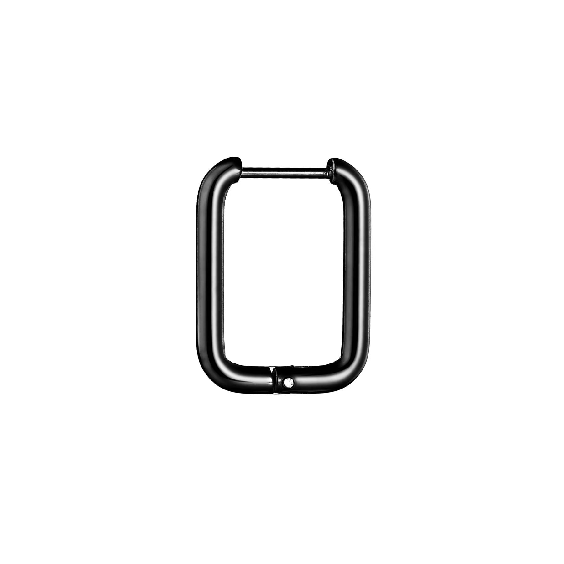 Rectangle Hoop Earrings 14K Plated Stainless Steel Women Earrings