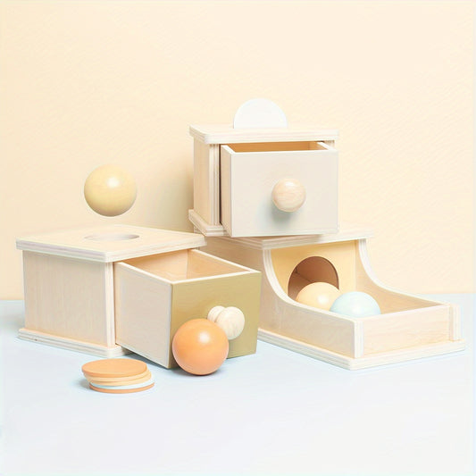 Montessori Coin&Ball Box Toys Object Permanence Toys For Toddlers