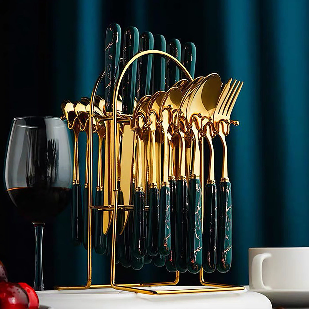 24 pcs Flatware Set for 6 Sturdy Durable Silverware Entertaining Everyday Use